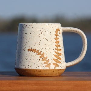 Fiddlehead fern mug spring mug Salt of the Earth Pottery image 1