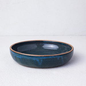 Offshore Blue 8&quot; Dinner Bowl - handmade pasta bowl - grain bowl - pottery noodle bowl - Salt of the Earth NC Pottery