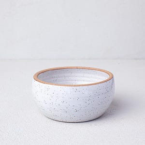 Speckled White 6” Cereal Bowl - handmade ice cream bowl - grain bowl - pottery noodle bowl - Salt of the Earth NC Pottery