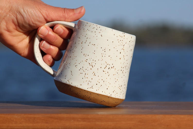 Fiddlehead fern mug spring mug Salt of the Earth Pottery image 4