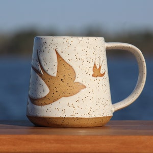 Swallow mug - songbird mug - spring mug - Salt of the Earth Pottery