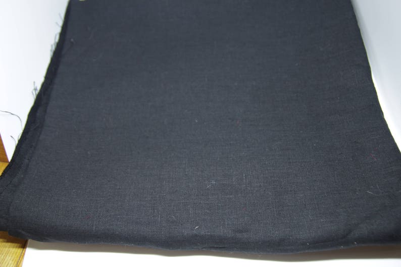 Black linen fabric Pure linen fabric Natural linen fabric by Etsy