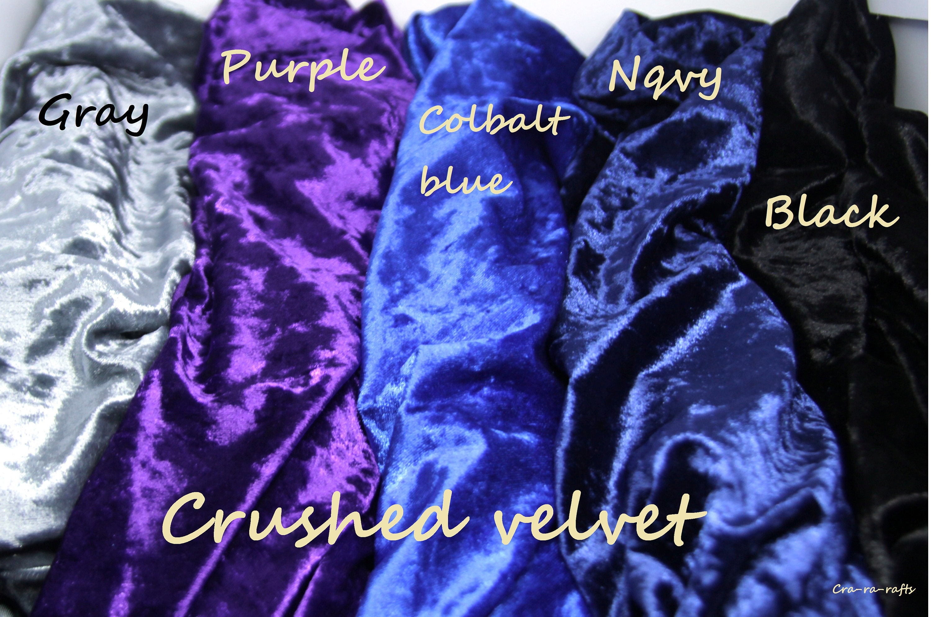 Purple crushed velvet fabric by meter Stretch purple velvet by Etsy