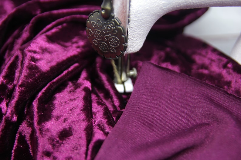Burgundy crushed velvet fabric by meter Stretch burgundy velvet by the yard Burgundy fabric for formal dresses