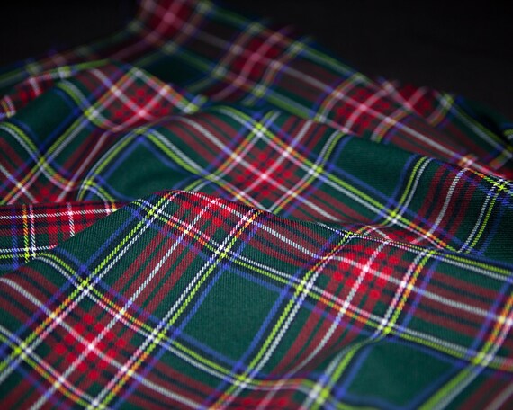 polyester tartan fabric by the yard