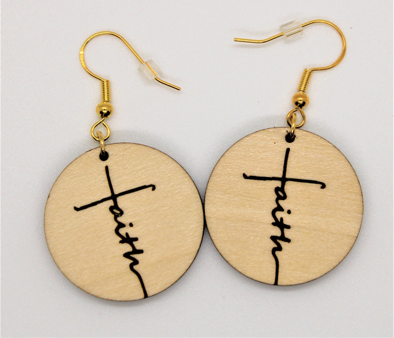 Faith Sterling silver 925 Dangle Earring statement bible Etsy