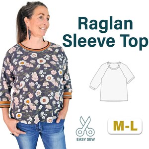 Comfy Casual Blouse Pattern - Everyday Top Women Sewing Pattern | Long Sleeve and 3/4 Sleeve Pattern | Digital Sewing Patterns | US 8-16