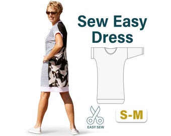 T-Shirt Dress Sewing Pattern |Beginner Friendly (Digital PDF) US 2-8