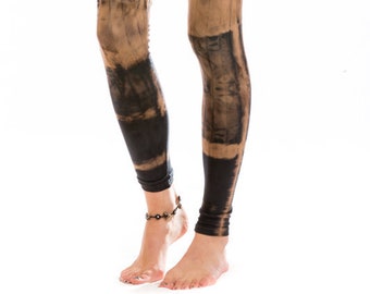 HYPNOSIS LEGGINGS| Moskitoo Canvas Print Wood |Batik Leggings| Yoga Leggings| Tie dye Kleider| Festival Leggings| Hippie Hosen