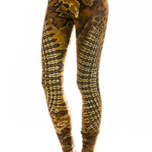 HYPNOSIS LEGGINGS Moskitoo Ammonite SnakeBatik Leggings Yoga Leggings Tie dye Kleider Gemusterte Hosen Festival Leggings Hippie Hosen image 3