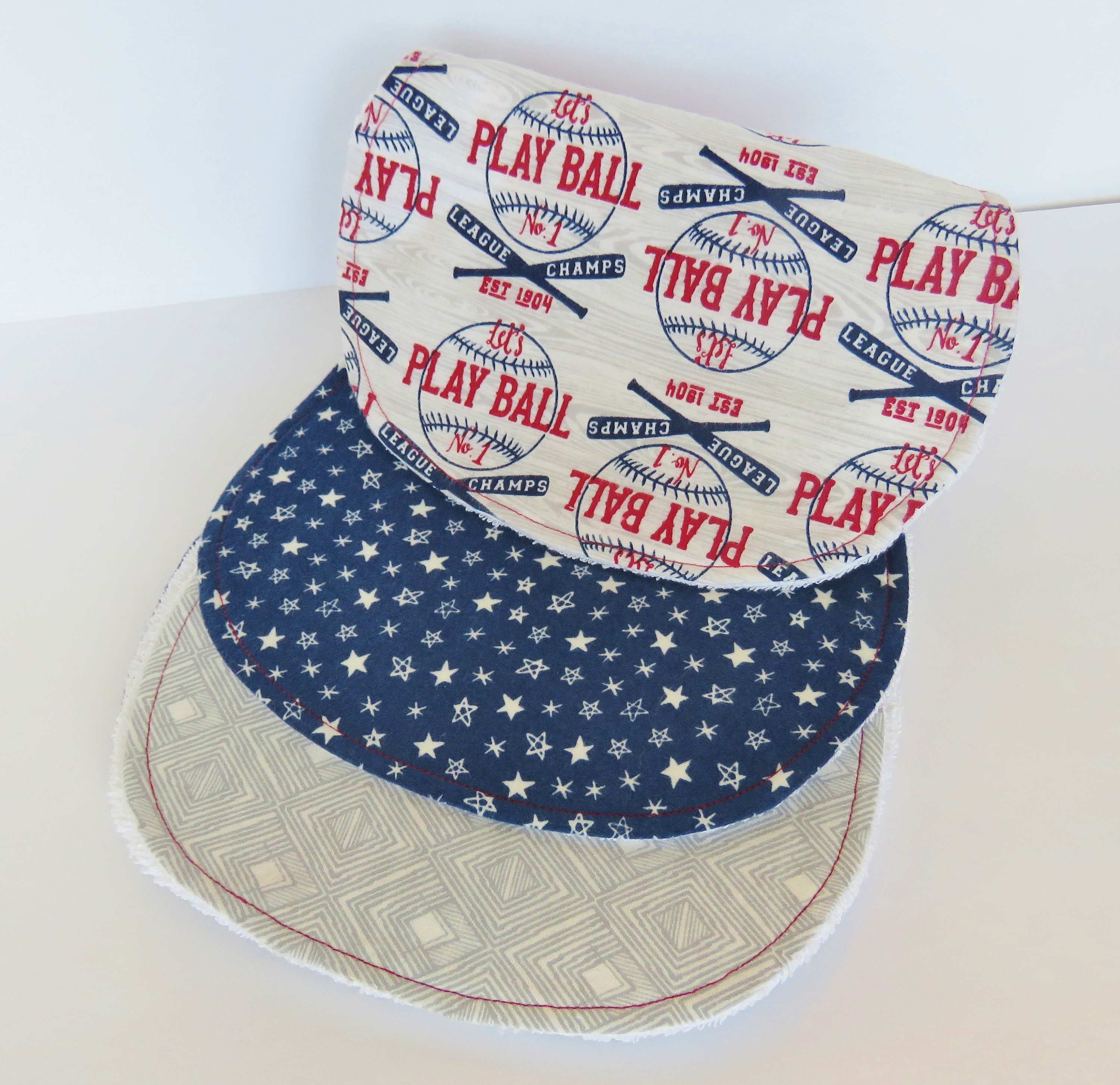 Burp Cloths Boy 3 Pack Etsy