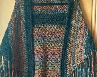 Handmade Crochet Shawl, Shawl, Crocheted, Shoulder Shawl, Cover-up Shoulder Shawl, Handmade, Wrap, Scarf