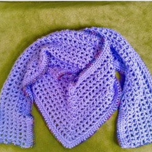 Handmade crocheted triangle scarf, Crochet scarf, Wrap, Shawl, Trianglar scarf, Gift for her, Women&#39;s hand crochet scarf