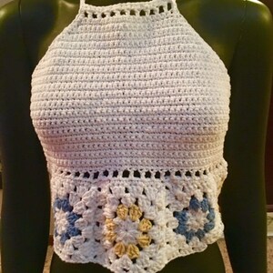 Summer Crocheted Halter Top for Women, Crop Top, Women Clothing, Gift for her,