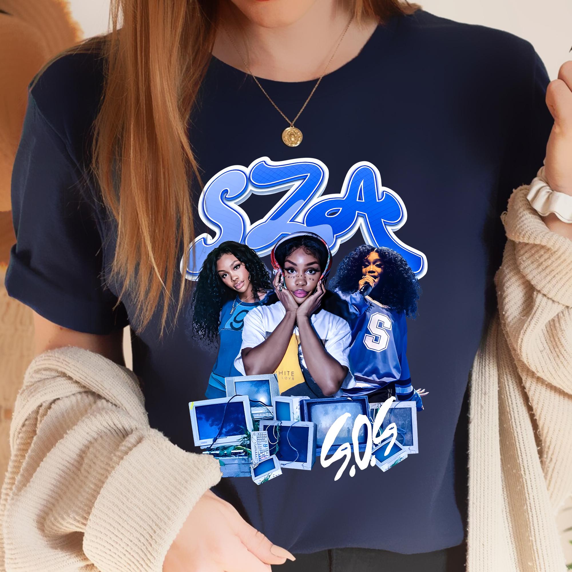 90s Vintage SZA SOS Full Tracklist Png, SZA Tee, Sza S.O.S Tour Shirt, Sza Merch Png, S.O.S Album, Kill Bill Tee, Low, Ghost At The Machine
