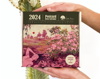 2024 Postcard Desk Calendar - 12 months of shareable landscape paintings by Noelle Phares