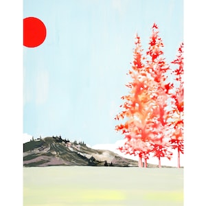 Portlandia - Archival print of painting of landscape outside Portland, Oregon