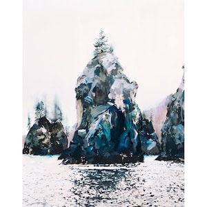 Keepers of the Fjords - Archival print of painting of Alaska&#39;s Kenai Fjords