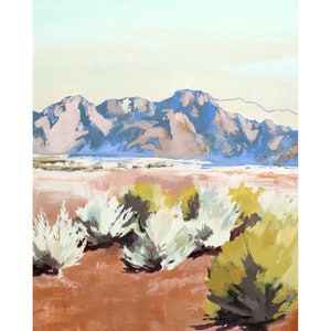 Red Mesa - Archival Print of Landscape Painting of Red
