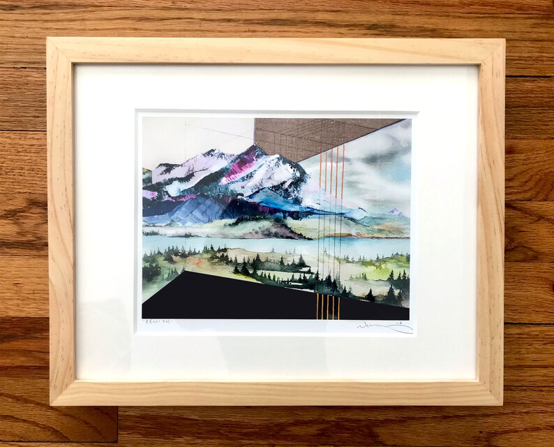 Zenith Handembellished archival art print of painting of Etsy