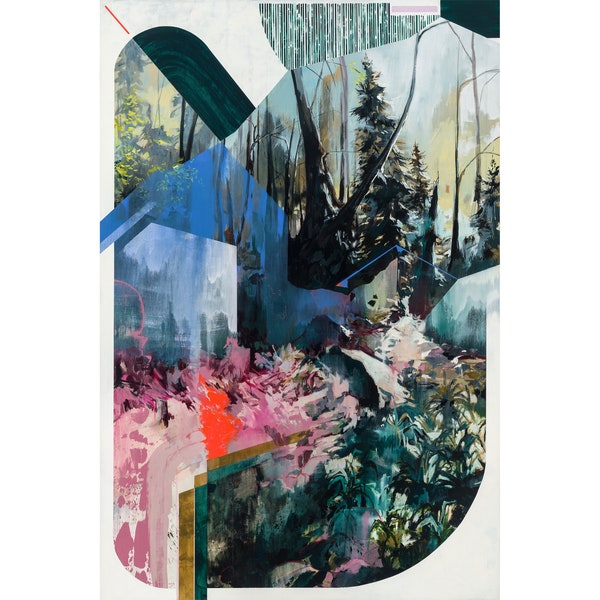 Fresher and More Herbaceous - Archival Print of painting of abstracted forest