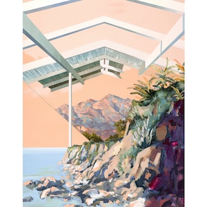 Shaman - Archival print of abstract landscape painting of Santa Barbara, CA