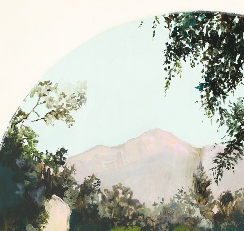 Botanical Grove Archival print of painting of Santa Barbara botanical gardens image 3