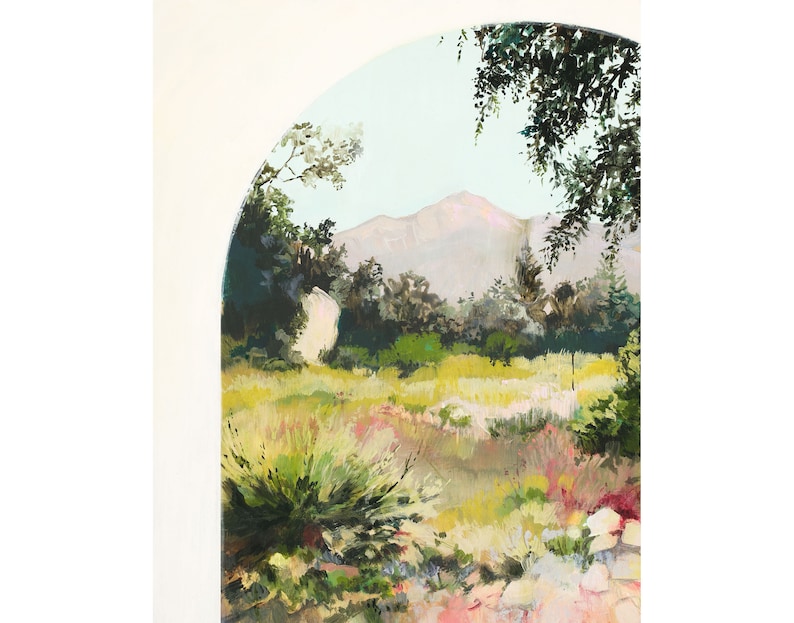 Botanical Grove Archival print of painting of Santa Barbara botanical gardens image 1