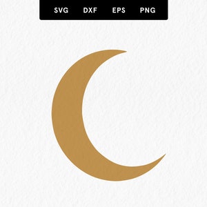 Moon SVG, arquivo de corte Celestial SVG, Cute Moon Clipart, Boho Moon Vector, Boho Moon SVG, uso comercial, svg, dxf, eps, png