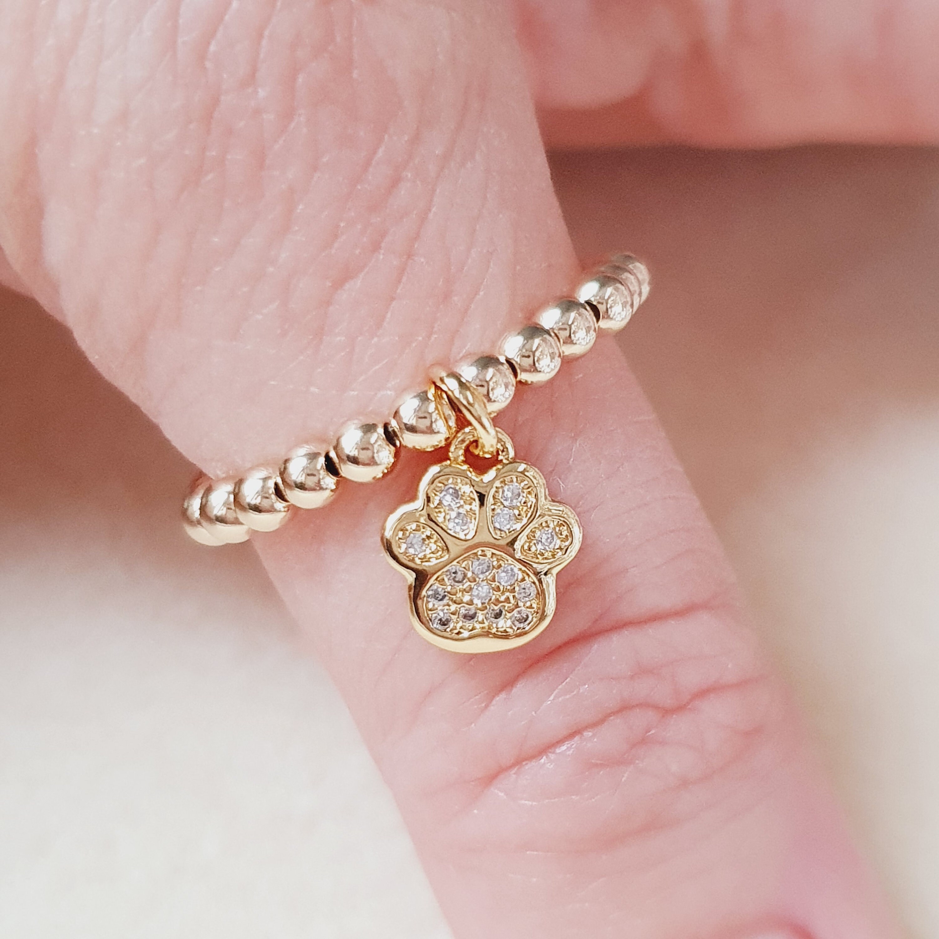 custom 14k yellow gold paw print diamond ring – Jonathan's Jewelers