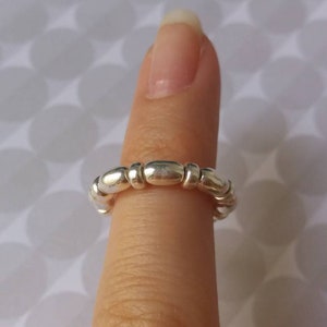 Sterling Silver Stretch Bead Ring, Silver Toe Ring, Thumb Ring, Beaded Ring, Sterling Silver Ring, Stacking Ring, Bead Ring, Bridesmaid