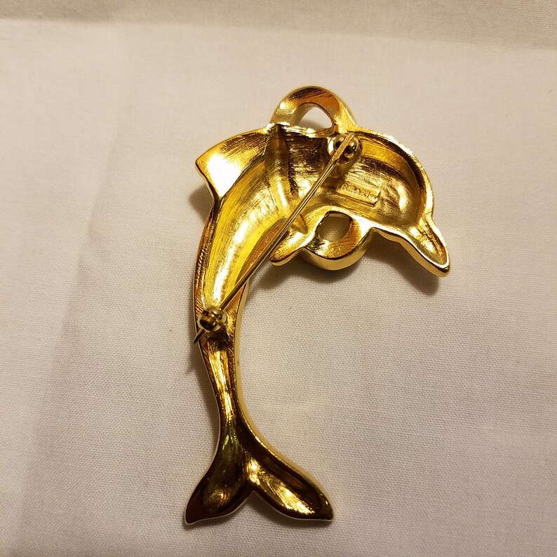 Vintage Trifari Playful Dolphin Brooch