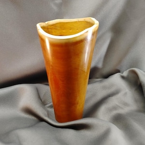 Pacific yew, hand turned wood vase, wooden art, wood art vase,