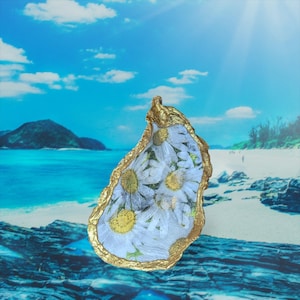 Large Oyster Shell Ring Trinket Dish, Bridal Shower Gift