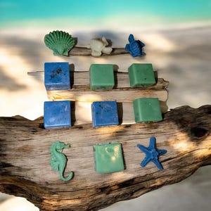 Mini Seashell Soaps: Summer Wedding Bridal Shower Favors, Decorative Soaps Scented Shea Butter