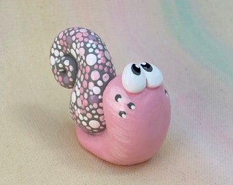 Snail Figurine, Whimsical Shelf Decor, Cute Snail Gift for Animal Lovers