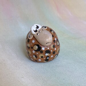 Whimsical Handmade Sheep Figurine, Cute Farm Animal Decor, Gift for Animal Lover or Desk Display, Sheep Sculpture