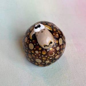 Handmade Salt Dough Sheep Figurine: Whimsical Farm Decor