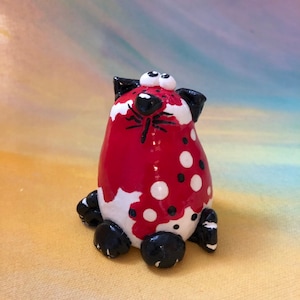Fox whimsy figure, red Fox Figurine/ Animal Fantasy Sculpture