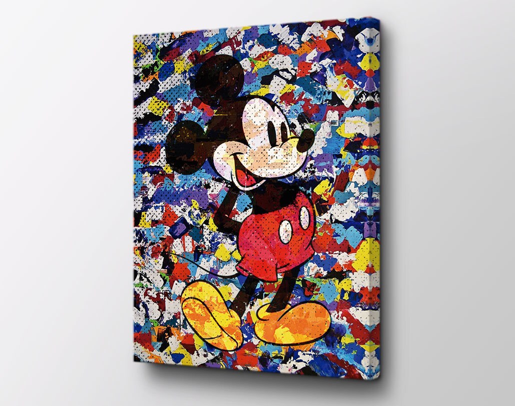 Canvas Wall Art Mickey Mouse Original design by EPIK Etsy