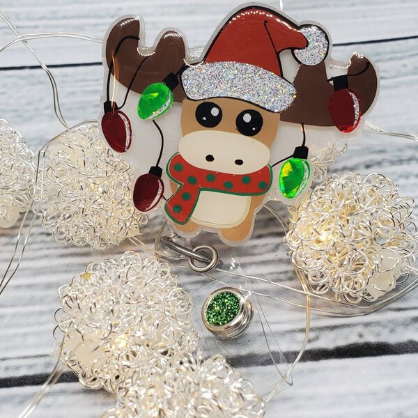 Whimsical Reindeer Badge Reel