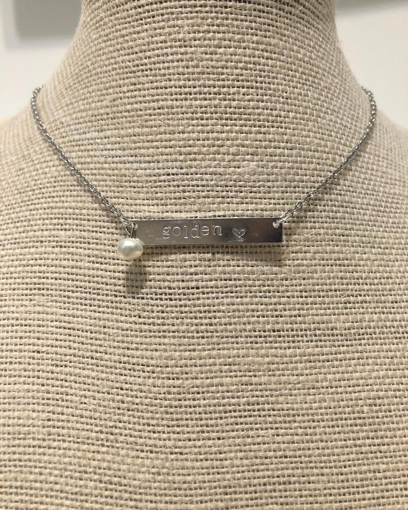 harry styles golden silver stamped necklace