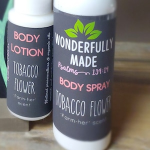 Tobacco Flower Body Spray Natural Room Spray Herbal Essential Oil Natural Novelty Woman Gift Handmade Organic Body Mist image 1