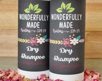 Dry Shampoo Powder / Organic / Natural Dry Shampoo / Brown / Brunette / Blonde / Powder Shampoo / Powder / Dark Hair / Light Hair