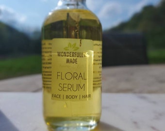 Serum | Floral Serum | Organic | Anti-aging Oil | Hair | Face | Body | Moisturizer | Bath Oil | Rosehip Seed | Dry Skin | reduce wrinkles