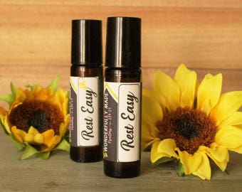 Rest Easy Roller | Sleep Roller | Insomnia | Natural Sleep Aid | Essential Oil for bedtime | Help for sleep | Herbal Sleep Help | Kids Adult