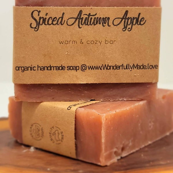 Spiced Autumn Apple Soap Bar | Limited Edition | Natural | Handmade | Cinnamon Apple Pie | Fall Smells | Autumn Scents | Leaves Falling