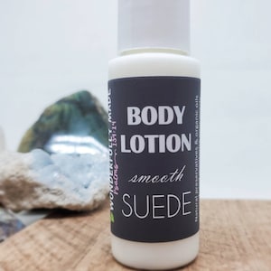 Smooth Suede Lotion| Natural Preservative | herbal | hand body | Frankincense | travel size | handmade | organic | small gift for him or her