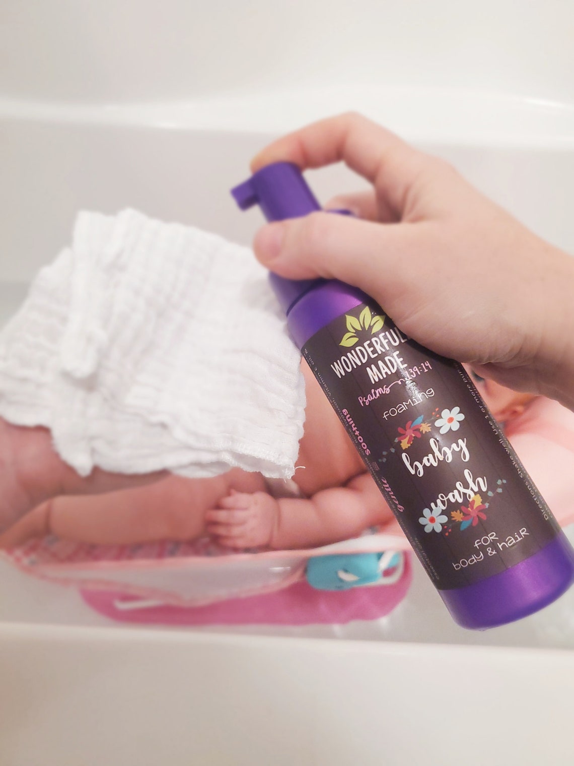 Baby Wash Organic Foaming Safe for Newborn Sensitive Skin Etsy