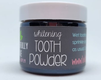 White Teeth | Tooth Whitening Powder | Activated Charcoal | Naturally Whiten Teeth | Beautiful Smile | Organic |